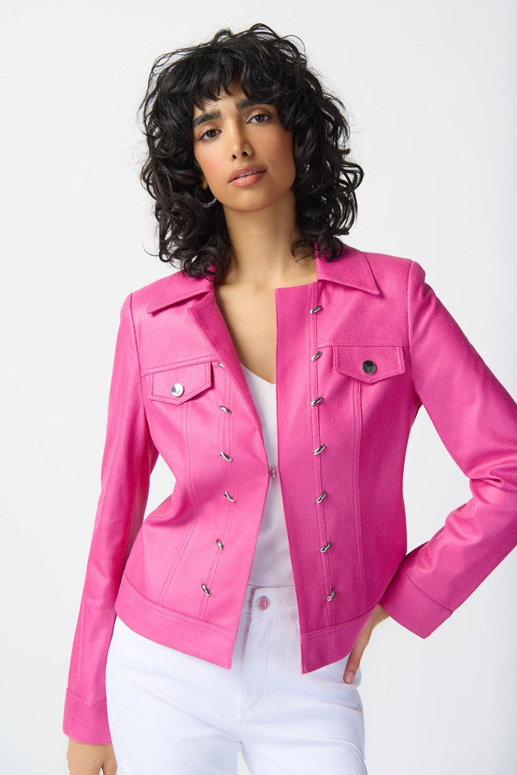 Pink suede deals jacket womens