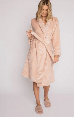 Women's Cozy Plush Long Wrap Robe