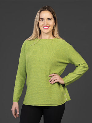 Side Button Sweater V2914