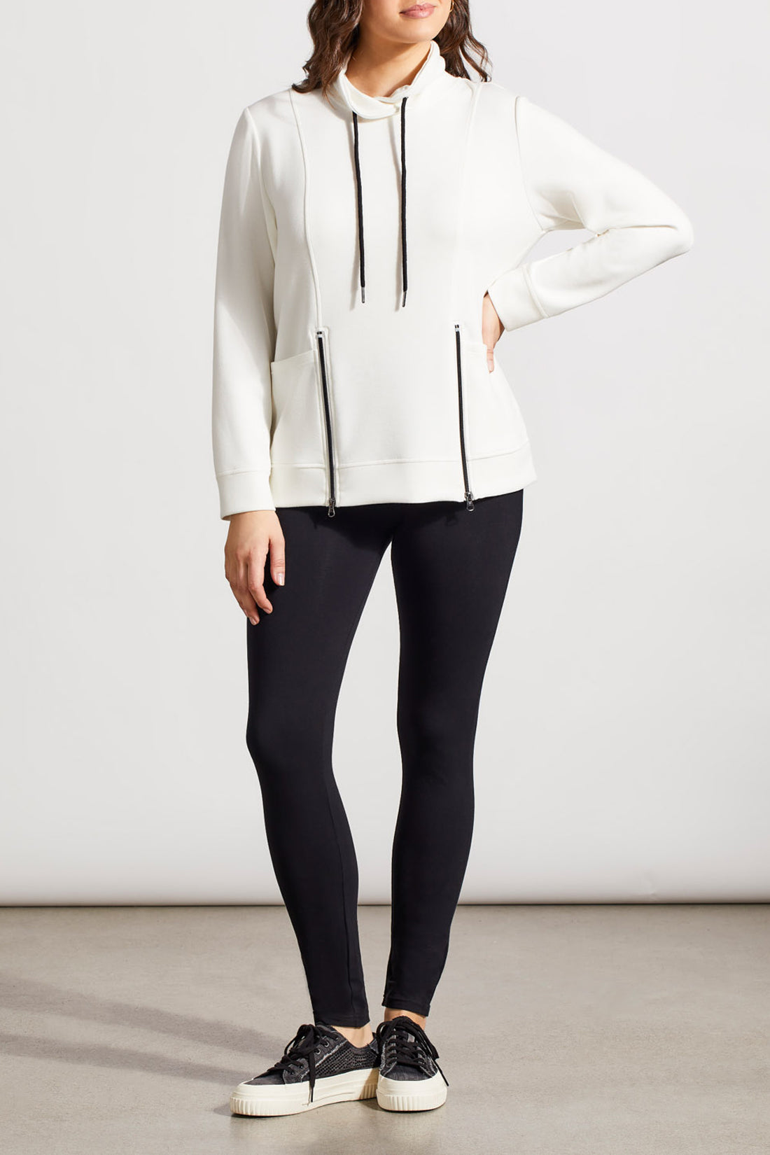 Funnel Neck Top With Pockets 1875O/3390