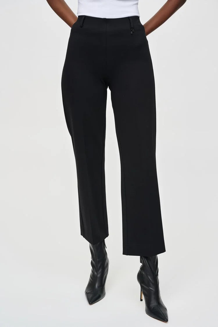 Heavy Knit Straight Pull-On Pants 243049