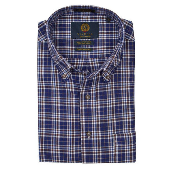 Cotton & Wool Blend Button Down Shirt 653421