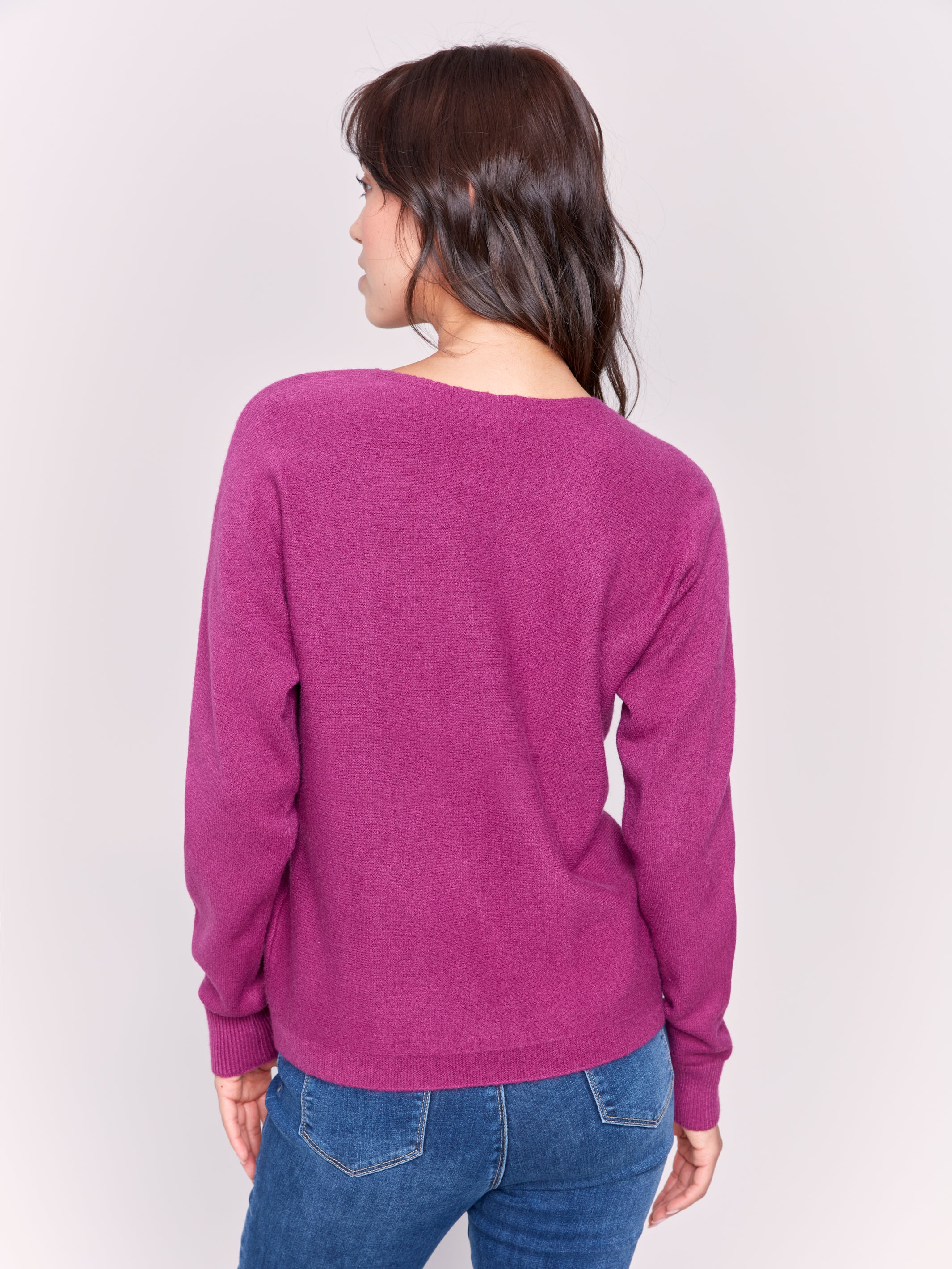 Plush Sweater With Fringe Embroidery C2684-736A