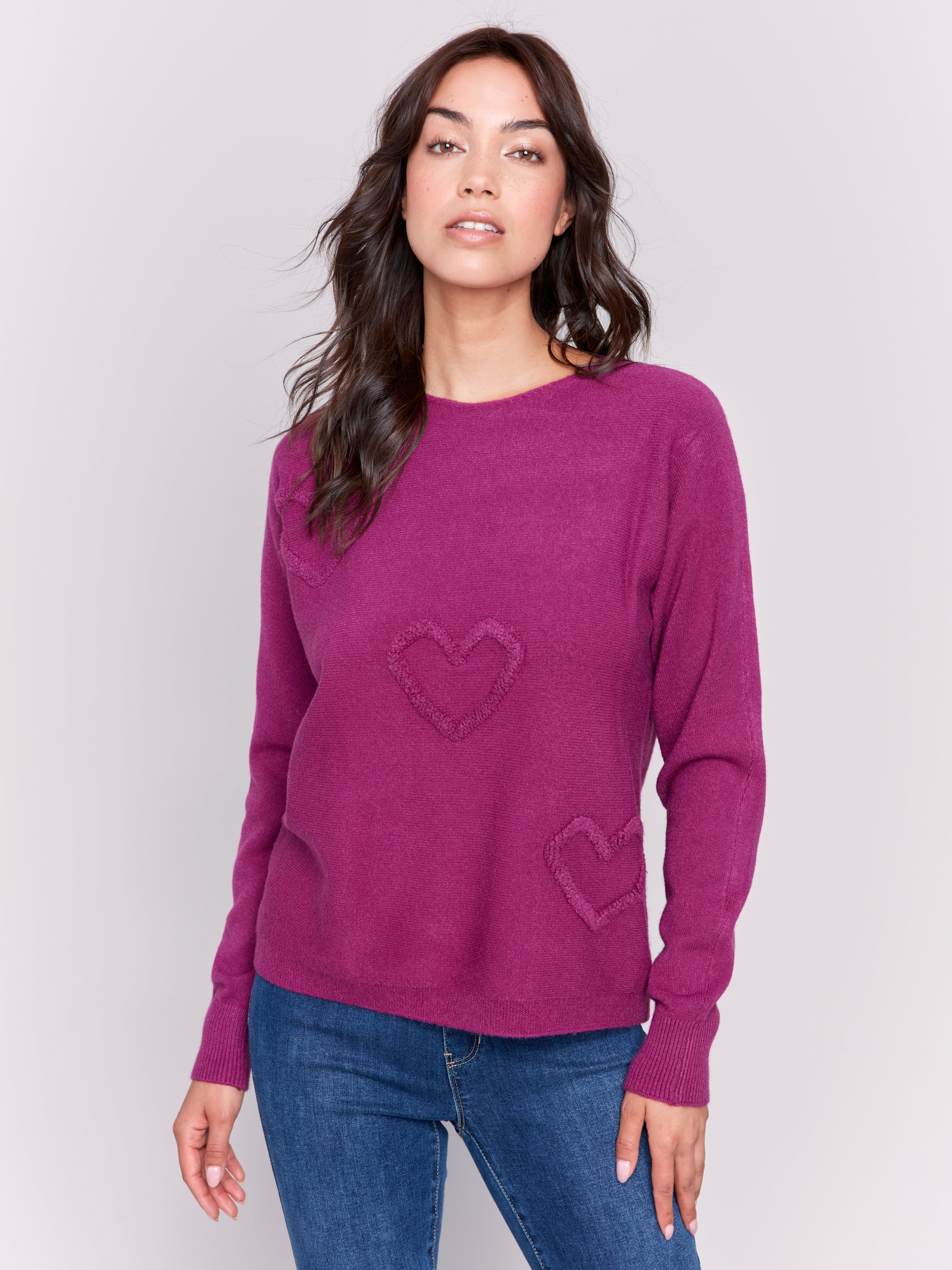 Plush Sweater With Fringe Embroidery C2684-736A