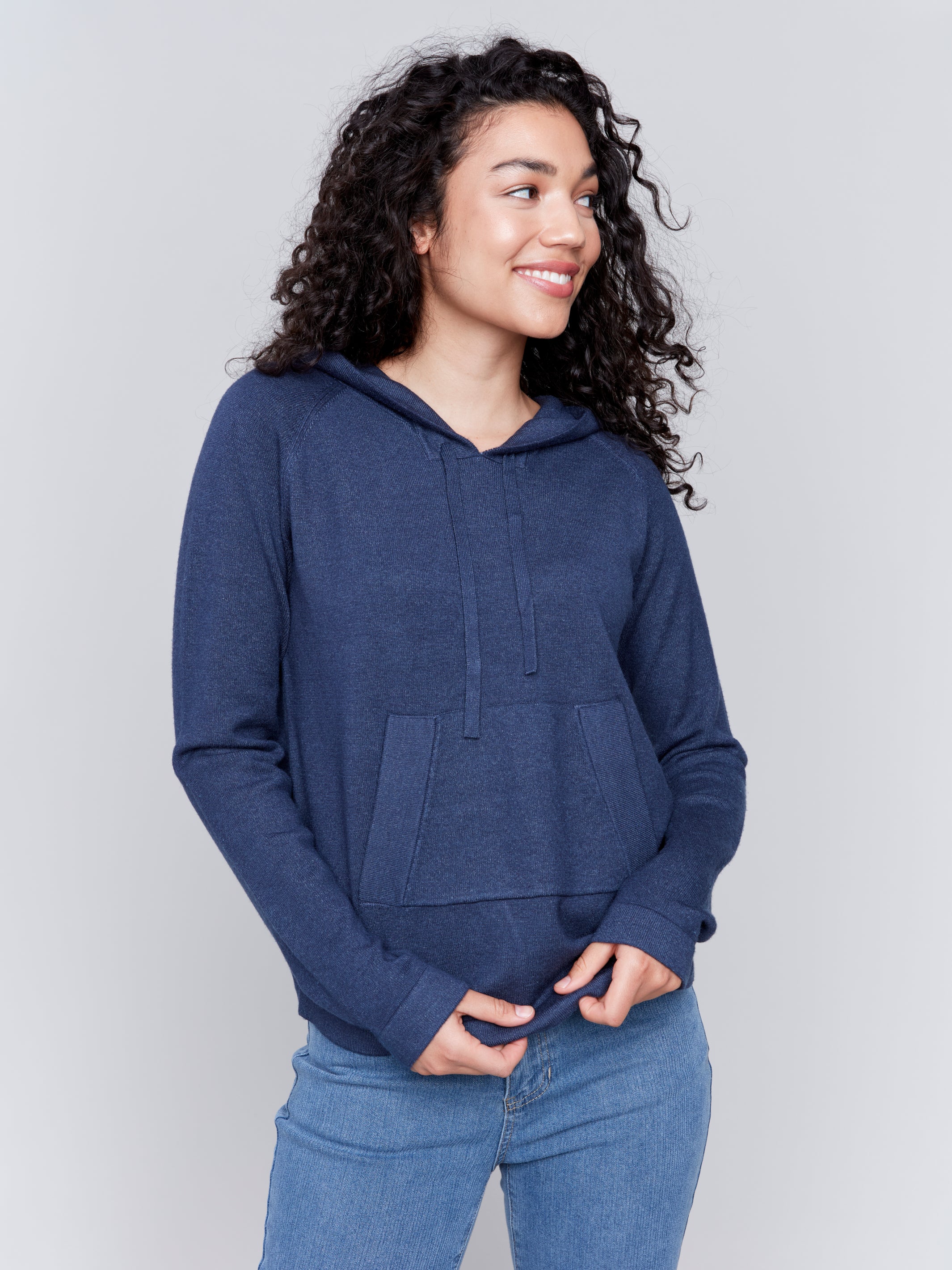 Plushy Raglan Sleeve Hoody With Pockets C2733-974A