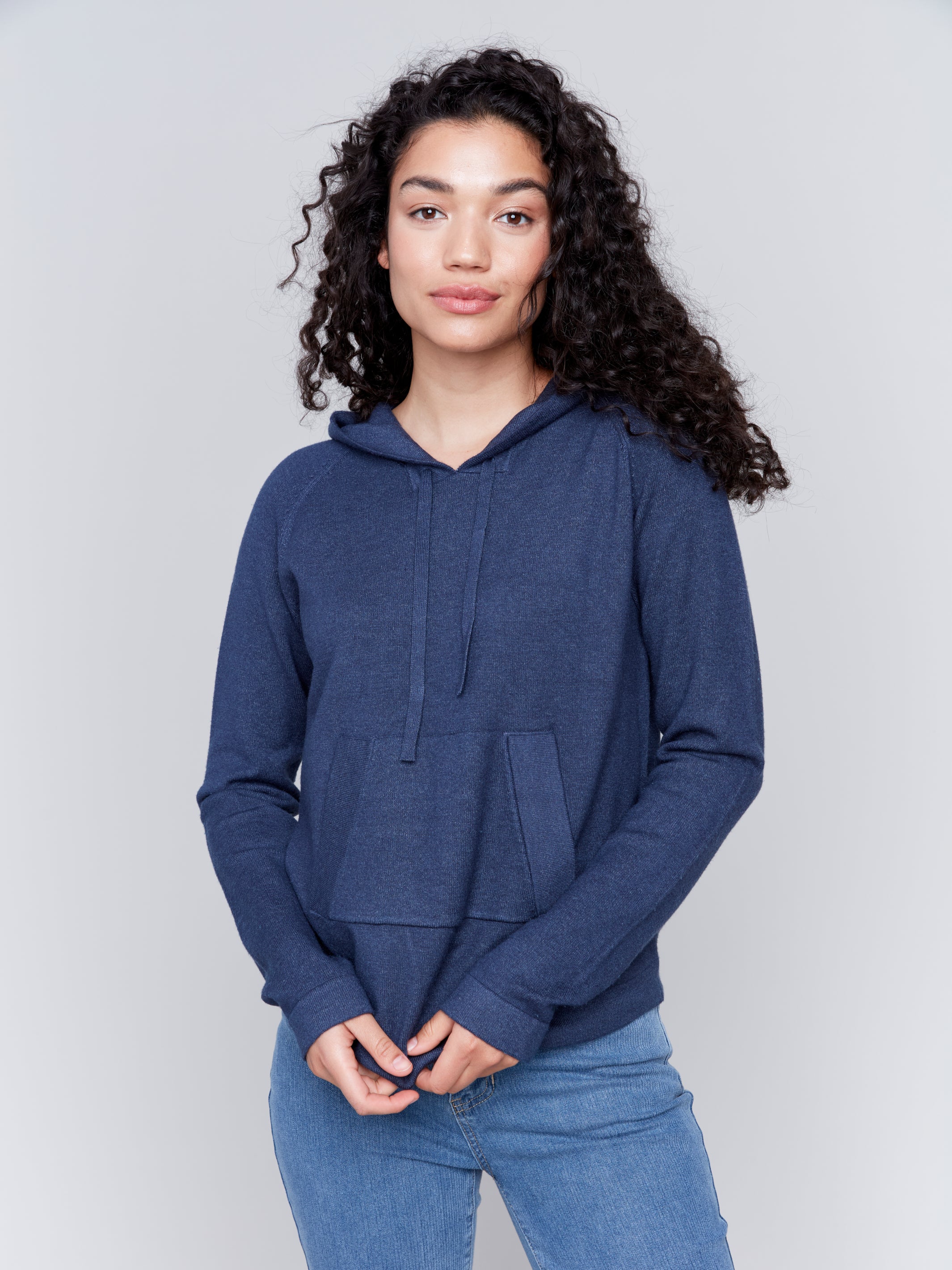 Plushy Raglan Sleeve Hoody With Pockets C2733-974A