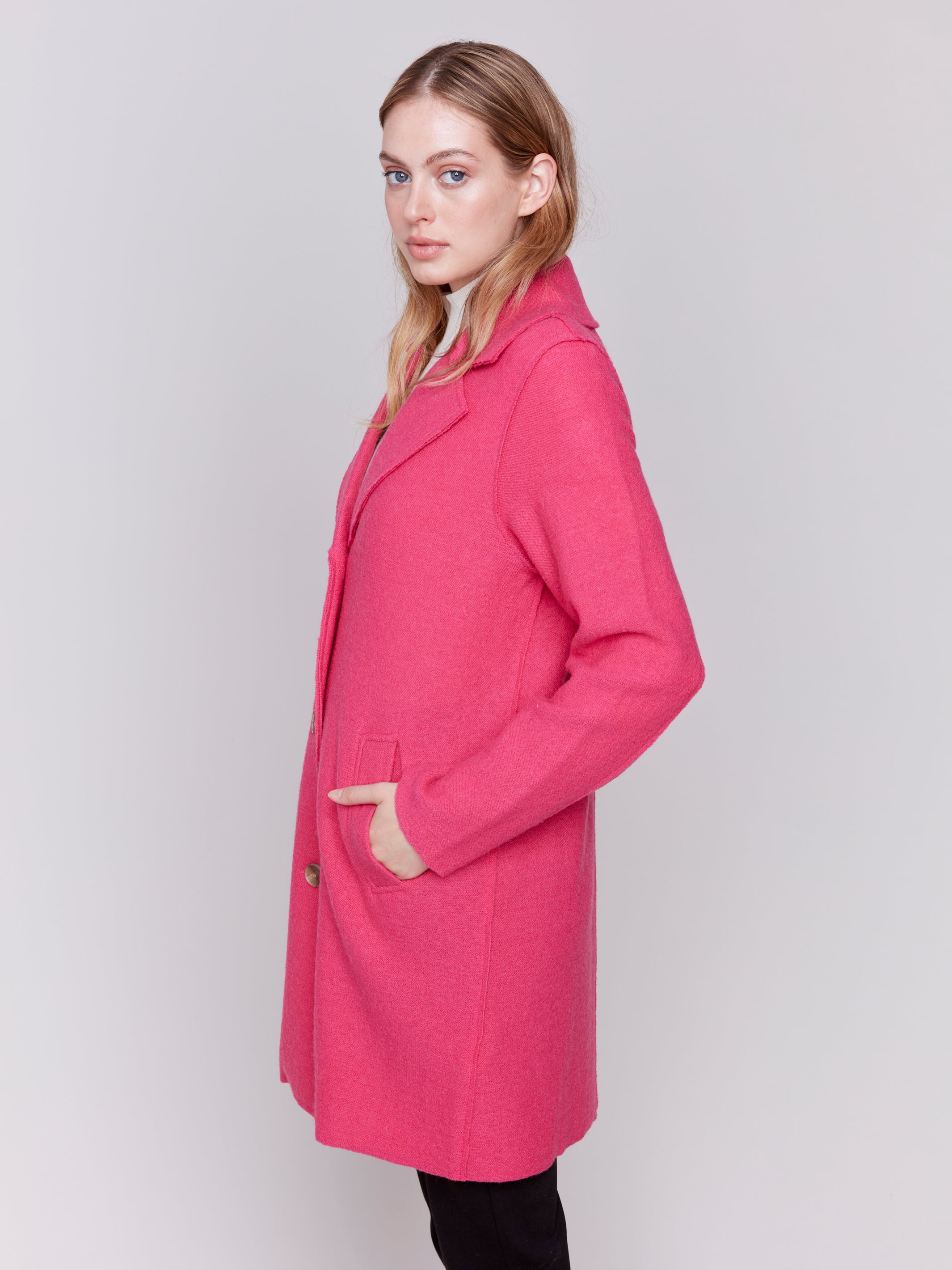 Boiled Wool Long Coat C6324/94B