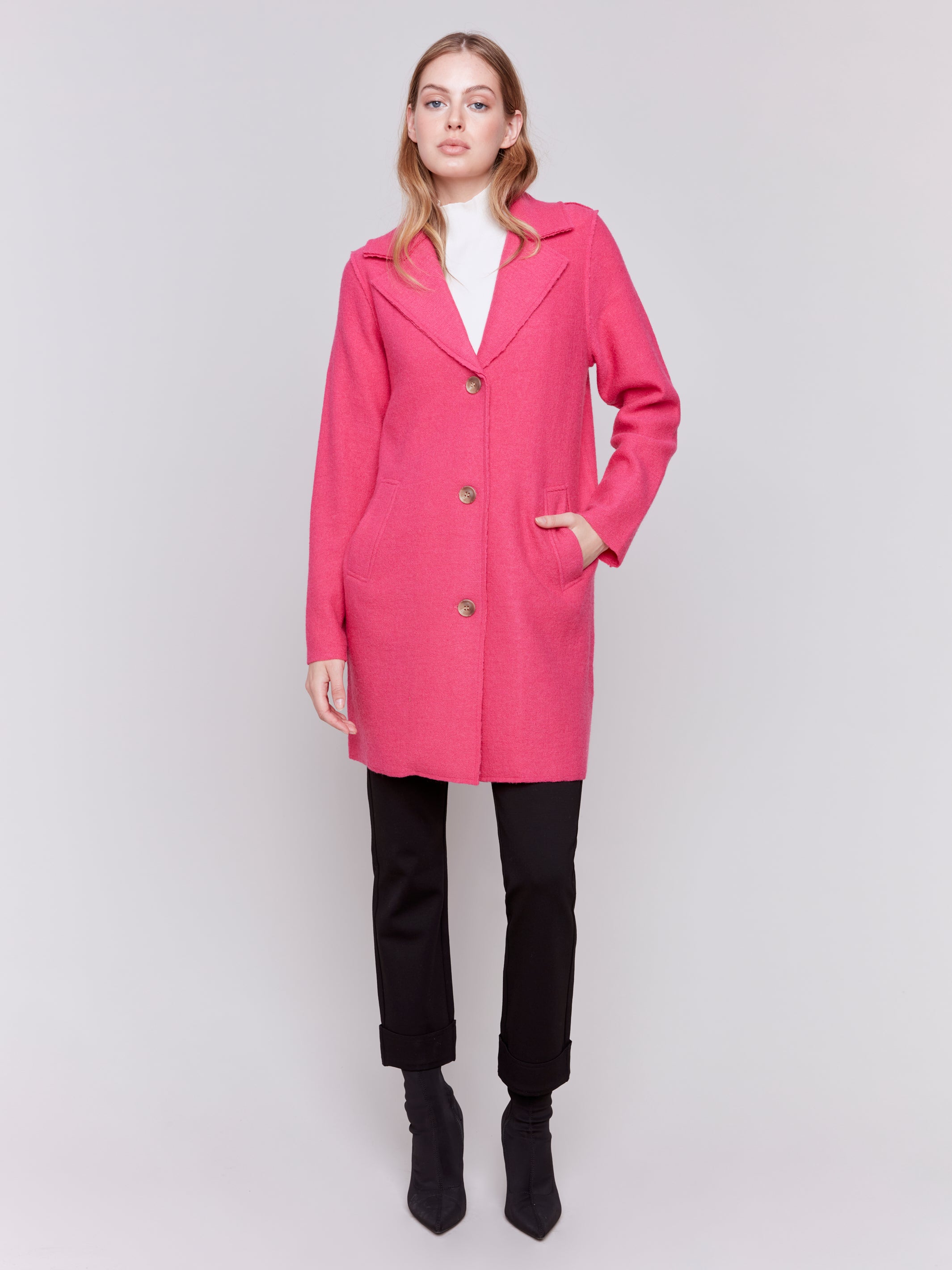 Boiled Wool Long Coat C6324/94B