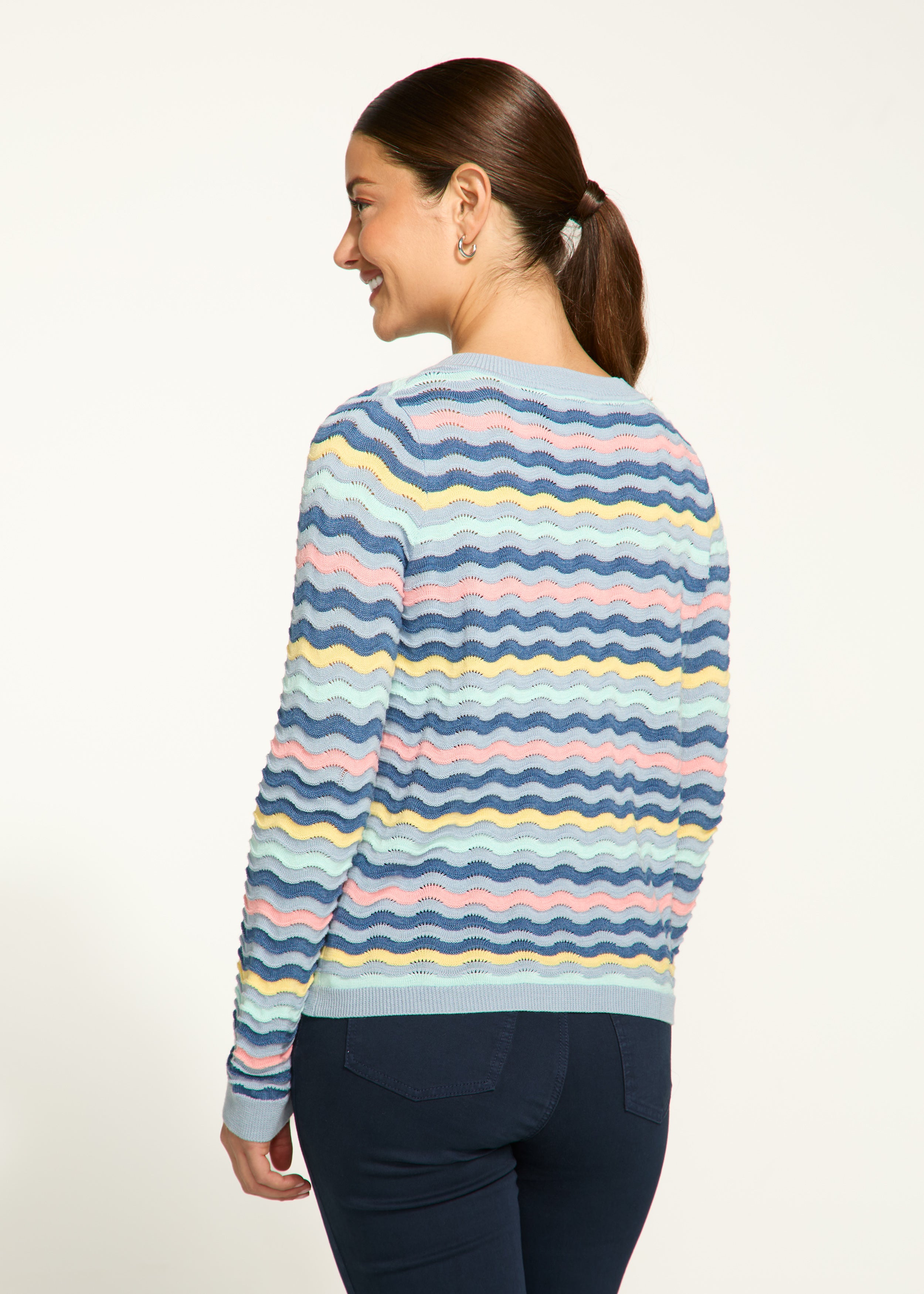 Wave Stitch Cardigan 1184624