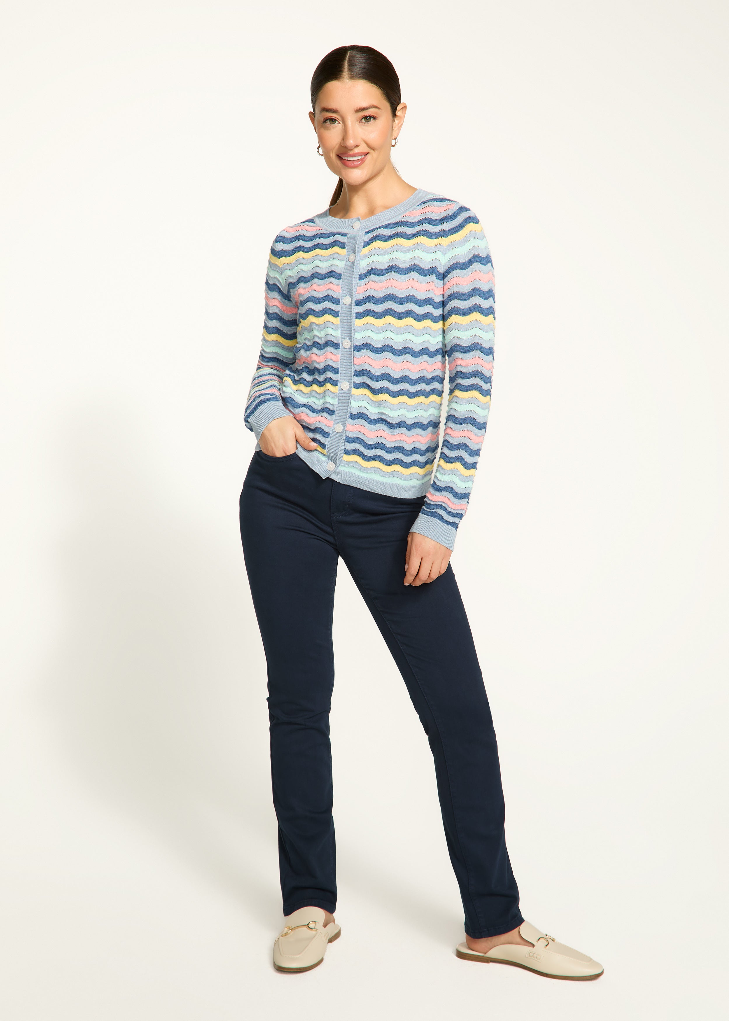 Wave Stitch Cardigan 1184624