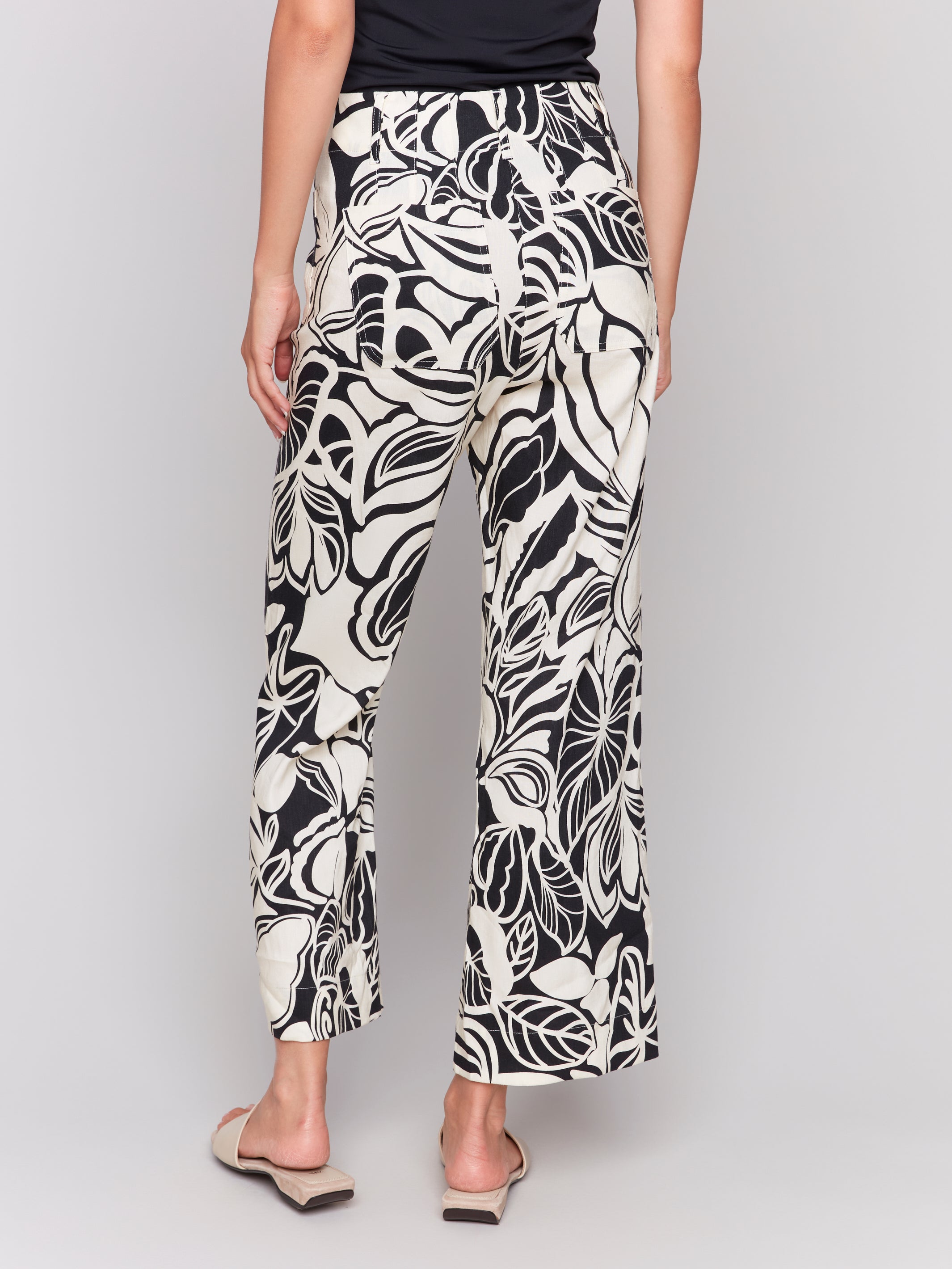 Printed Cropped Straight Leg Pant C5462RP/771B