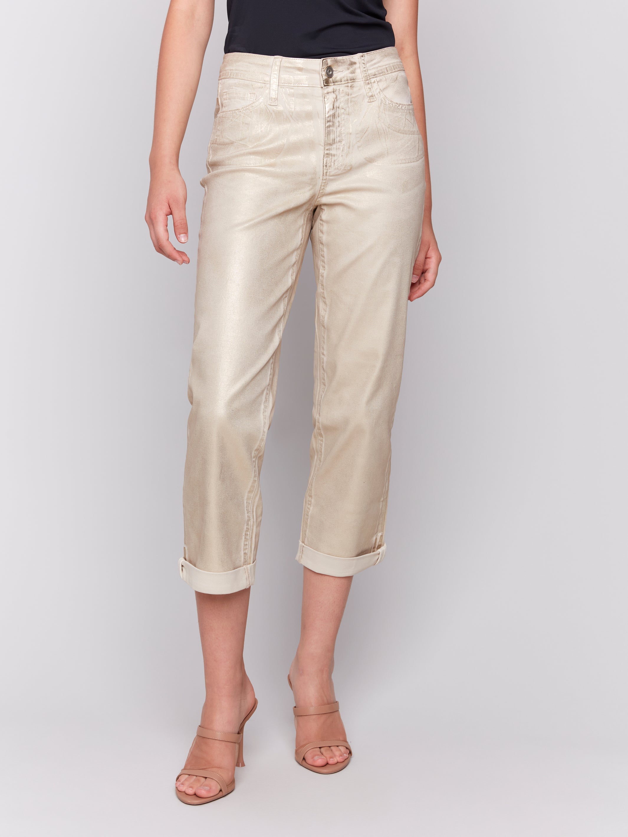 Foil Cuff Straight Leg Pant C5631/618A