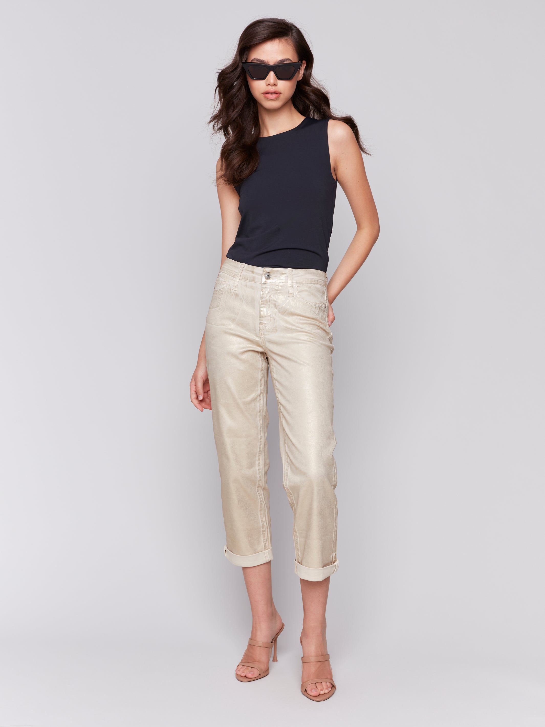 Foil Cuff Straight Leg Pant C5631/618A