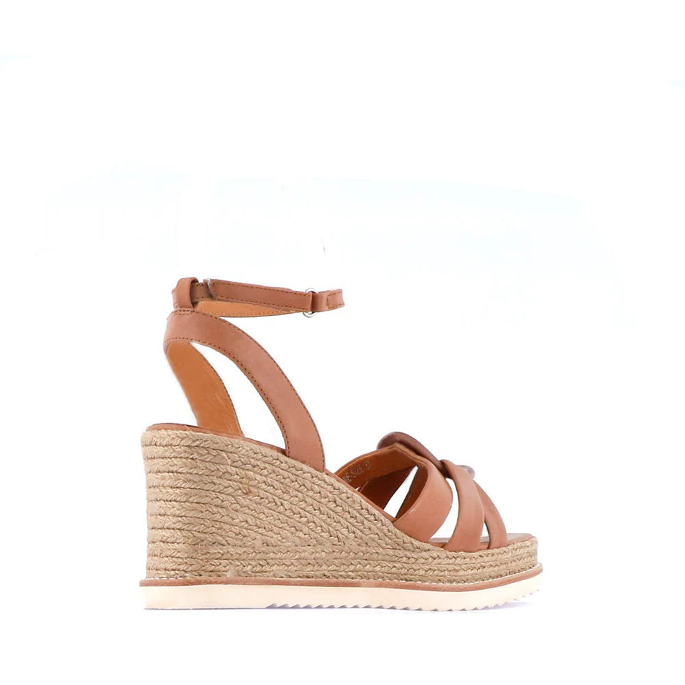 ZELINE LEATHER ESPADRILLE SANDALS