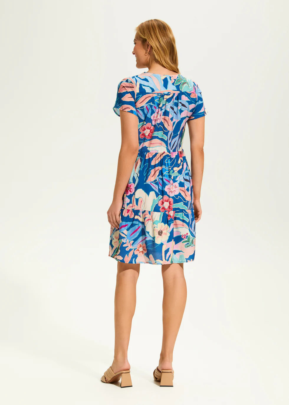 Crinkled Tier Shirt Dress 7921658