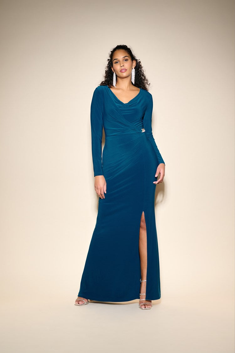 Cowl neck formal clearance gowns