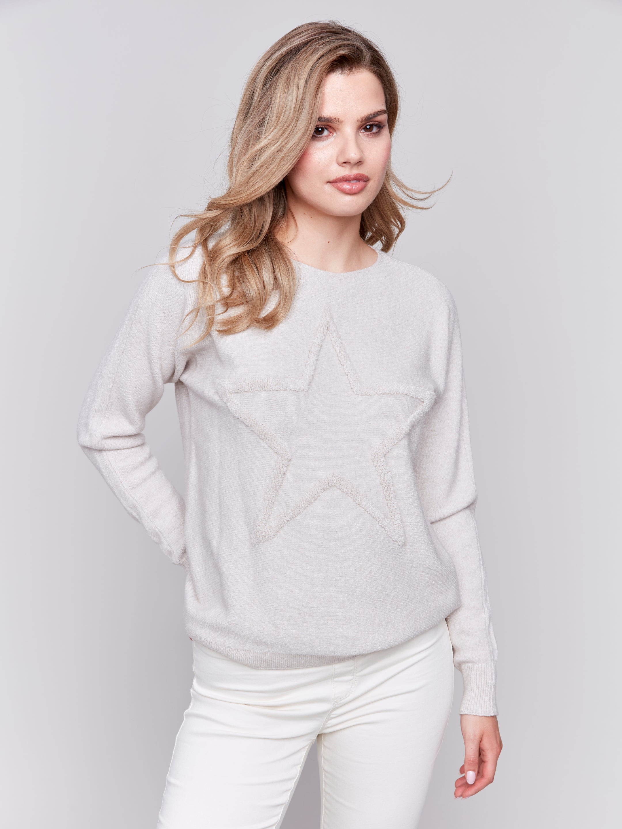 Plush Sweater With Fringe Embroidery C2684-736A