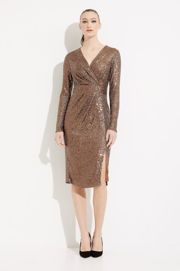 Bronze 2024 wrap dress