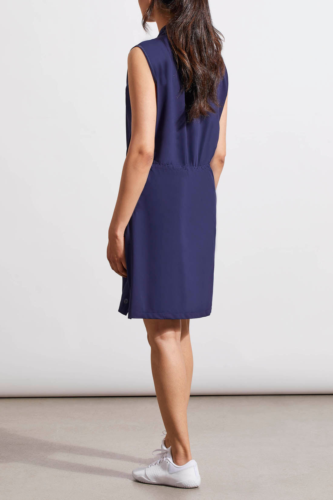 Sleeveless Dress With Bungee Cord Wasitband 1702O-3668